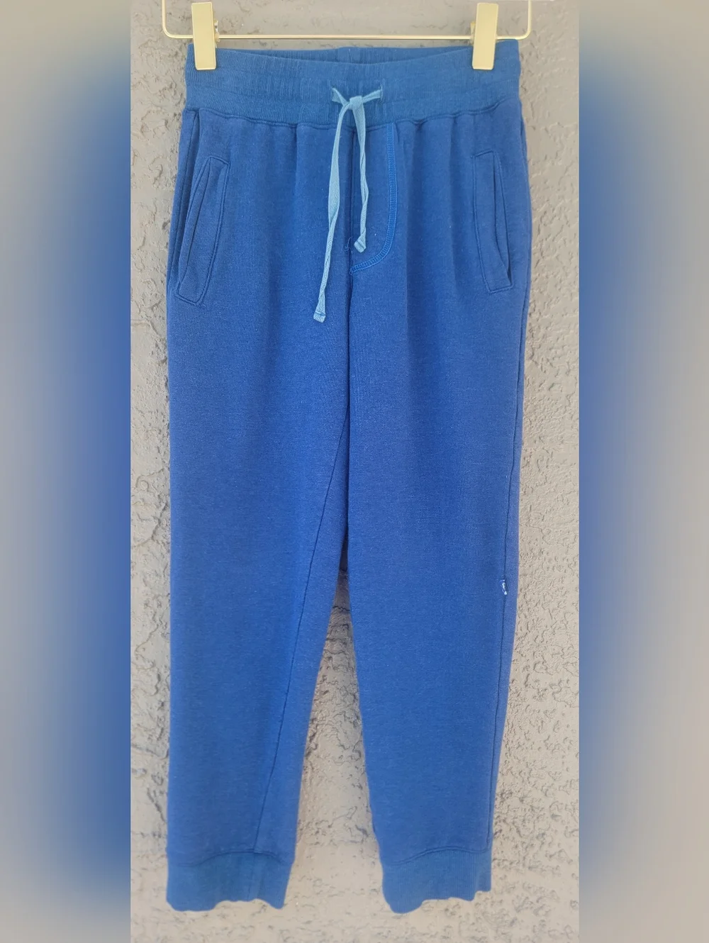 Kickee Pants Blue Bamboo Organic Cotton Joggers Boys small 6/8 Soft